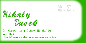mihaly dusek business card